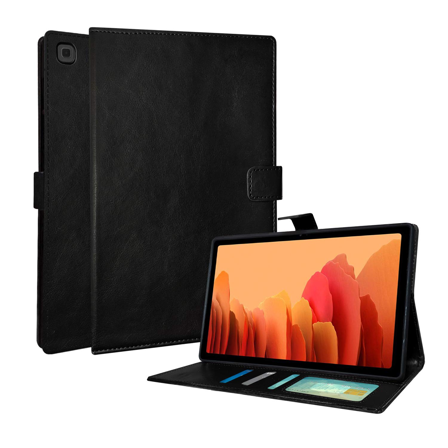 Fastway Multi Protective Leather Case with Viewing Stand and Card Slots Flip Cover for Samsung Galaxy TAB A7 10.4 inch 2020 Tablet (SM-T500 SM-T505 SM-T507) - Black (B08YJ3SBRP) Amazon Price History, Amazon Price Tracker