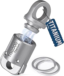 Titanium Quick Release Keychain, Detachable Magnetic Key Holder, 360°Rotatable, 88LB Load Capacity