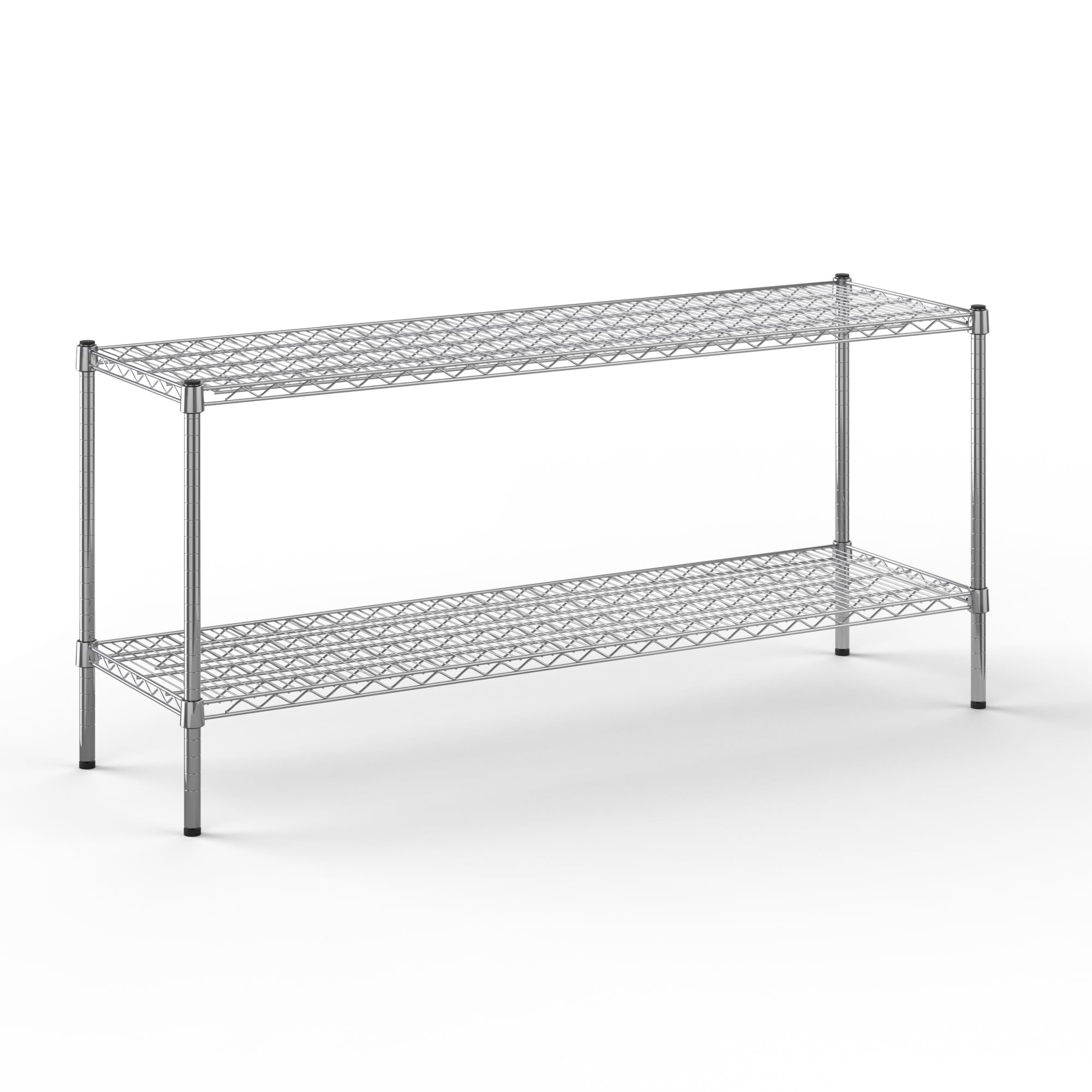 18" Deep x 60" Wide x 27" Height Wire Shelving Kit | 2-Tier | NSF Commercial Storage Rack Unit