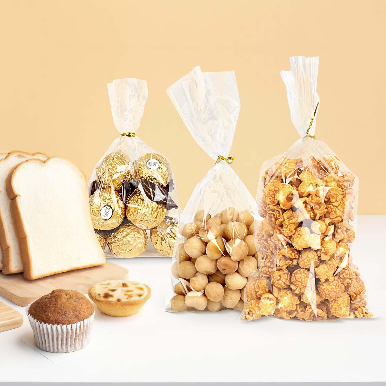 アメリカ　セット 4袋 Amazon｜ポリおやつバッグ 200枚 4インチツイストタイ アソートカラー