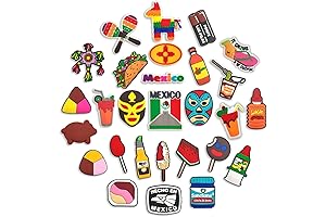 30pcs Mexican Shoe Charms: Eye-Catching Adornments for Your Footwear