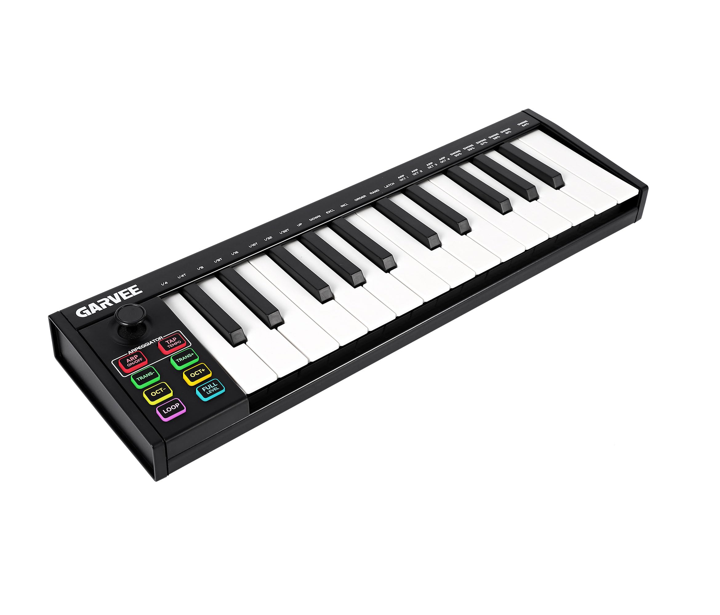 25-Key MIDI Keyboard Controller, Compact USB/DAW Integrated Keyboard with 8 Drum Pads, 8 Knobs &amp; OLED Display, Perfect for Beat Makers, Music Production