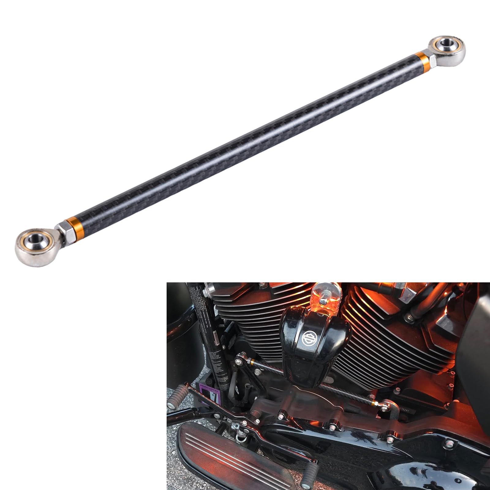 Liaison de changement de vitesse Advanblack doré pour sublimer l'âme de votre moto custom