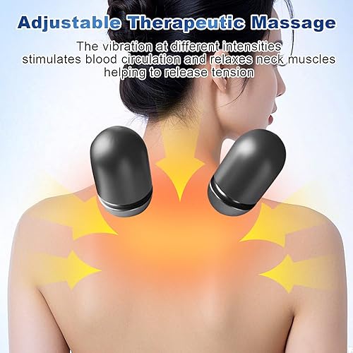 Miniatura 5 de Almohada masajeadora de cuello 3 en 1 con calefacción y tracción cervical, almohada de masaje para dolor de hombro, almohadas ergonómicas de masaje