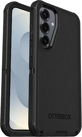 OtterBox Samsung Galaxy S25& Galaxy S24+ Only - Defender Series Case - Black - Includes Holster Clip Kickstand - Rugged & Durable - with Port Protection - Non-Retail Packaging