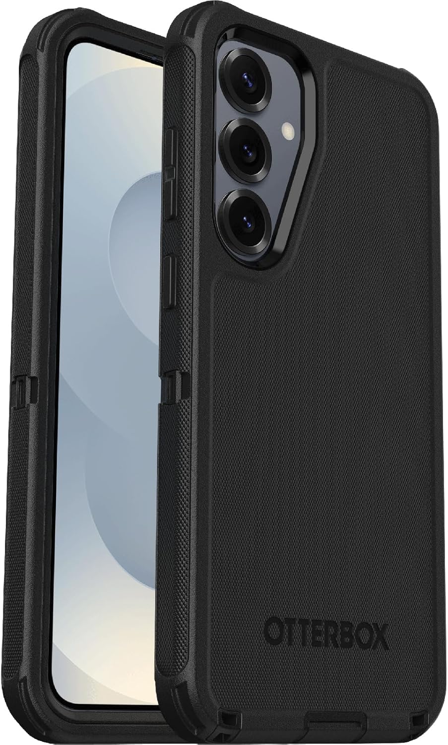 OtterBox Funda para Samsung Galaxy S25+ y Galaxy S24+ (solamente) - Defender Series - Negro - Incluye soporte de clip - Resistente y duradera - con protección de puerto - Embalaje no minorista