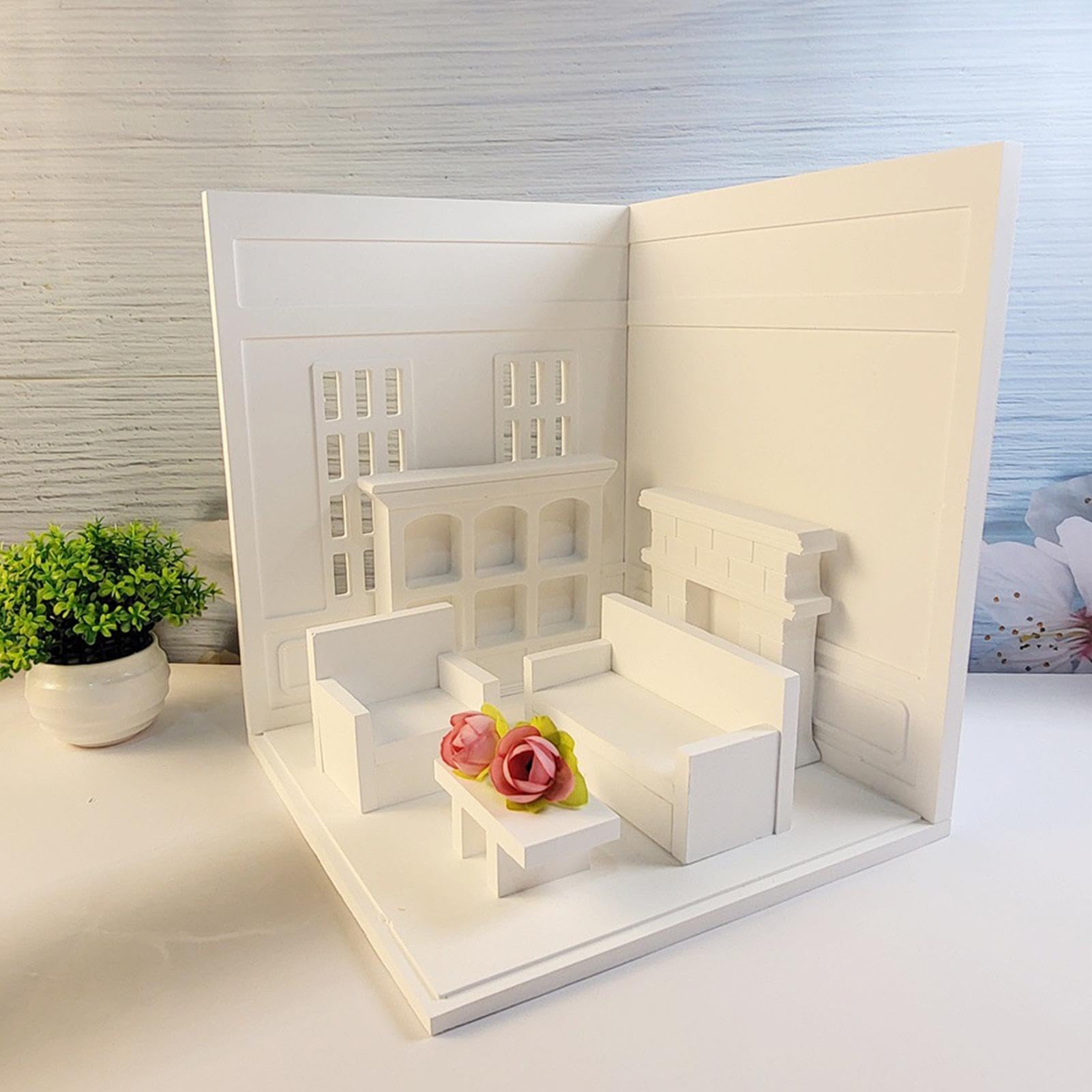 Miniaturowe formy domowe, dekoracyjne formy z żywicy, forma do odlewania żywicy epoksydowej, forma silikonowa do małych pomieszczeń, wszechstronne odlewanie żywicy epoksydowej, łatwe w użyciu,
