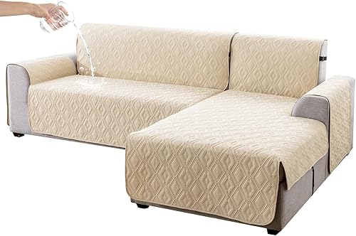 Genina Fundas de sofá modular para perros, fundas de sofá en forma de L, funda de sofá reversible, protector de muebles seccionales para mascotas,
