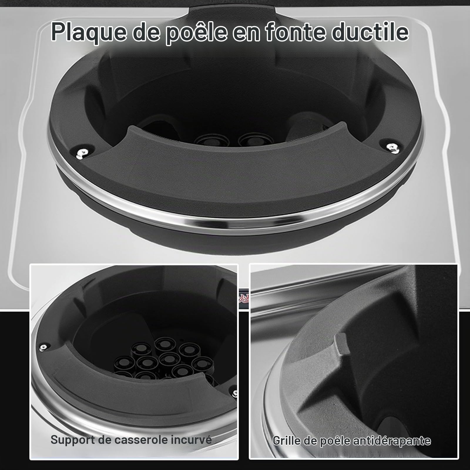 Rechaud Gaz Propane Basse, Bruleur Gaz Propane Professionnel en Acier Inoxydable pour Wok, Réchaud a Gaz Extérieur (régulateur et Tuyau Tressé Non Inclus)