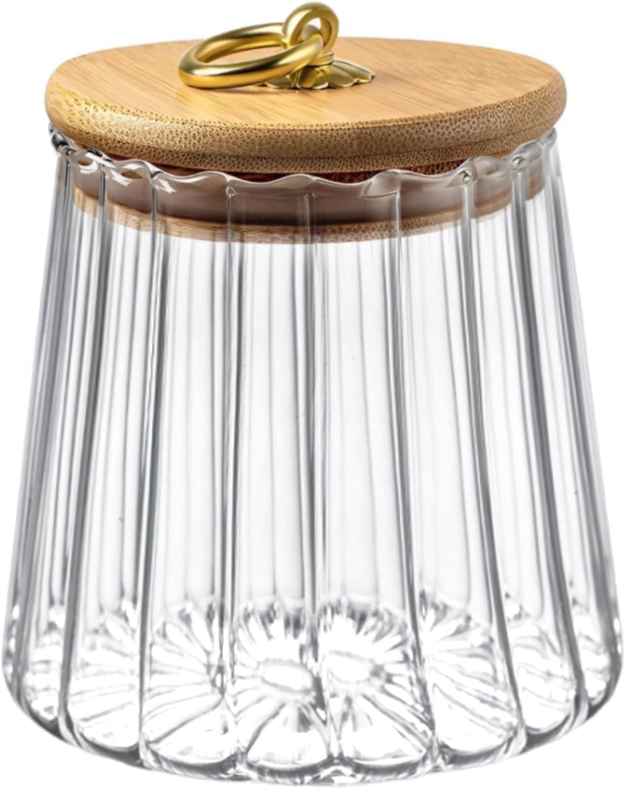 Viovian 50 FL OZ Large Glass Storage Jar with Lid Coffee Nuts Canister Vintage Clear Decorative Glass Jars for Food Coffee Beans Cookie Candy Flour