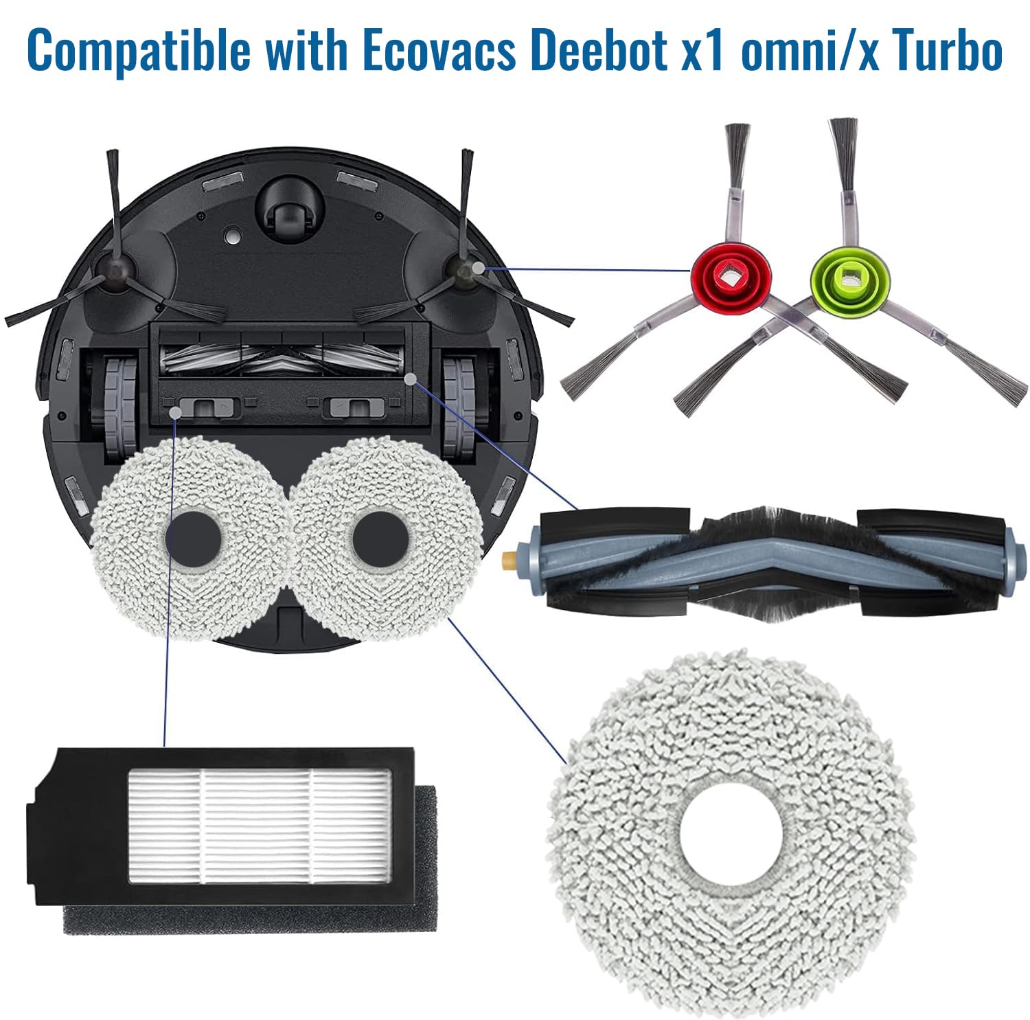 Amazon.co.jp: 掃除機部品用交換アクセサリーキット, ECOVACS(エコ