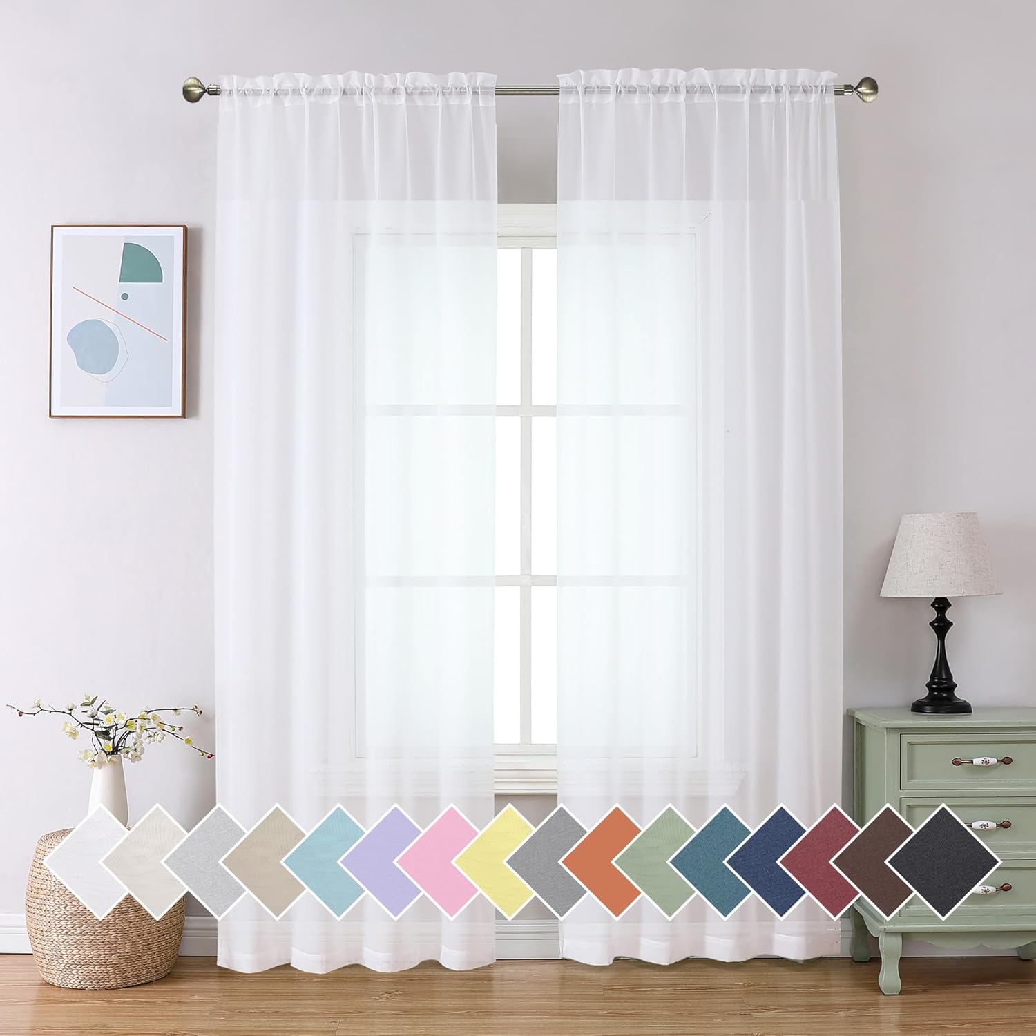 Ivory Sheer Nursery Curtains