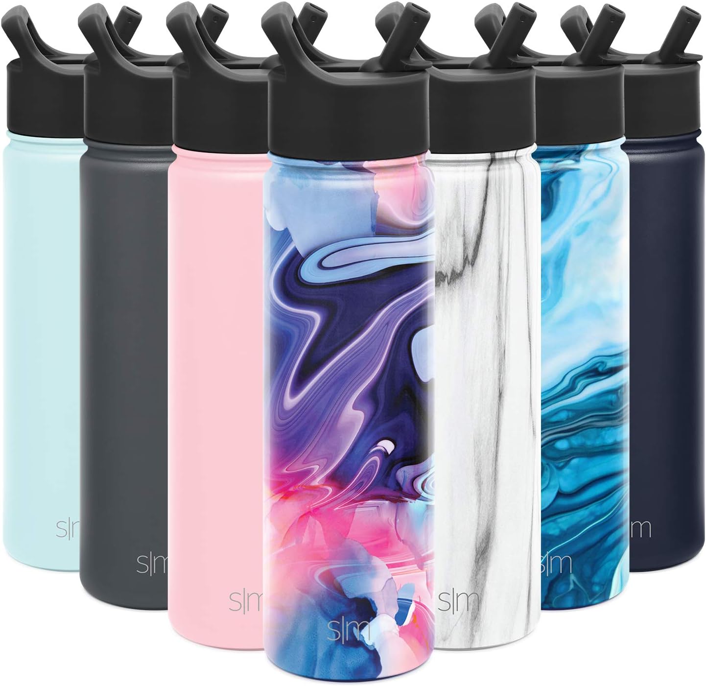 Simple Modern Water Bottle with Straw Lid Vacuum Insulated Stainless Steel Metal Thermos Bottles | Reusable Leak Proof BPA-Free Flask for Gym, Travel, Sports | Summit Collection | 22oz, Dreamcicle