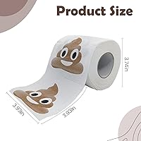 Vista 3 de Poop - Decoraciones de feliz cumpleaños para mujeres, hombres, ella, él, 3 capas, 150 hojas, rollo de papel higiénico novedoso, papel higiénico