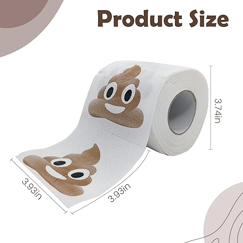 Miniatura 3 de Poop - Decoraciones de feliz cumpleaños para mujeres, hombres, ella, él, 3 capas, 150 hojas, rollo de papel higiénico novedoso, papel higiénico