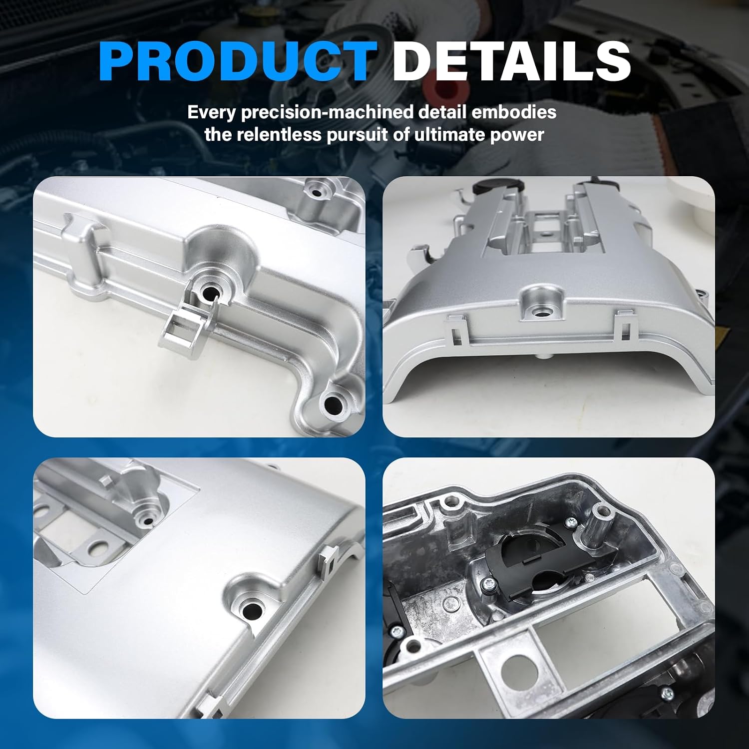 FEXON Aluminum Valve Cover Kit 264-968 for Chevy 1.4L Turbo, Gasket & Bolts