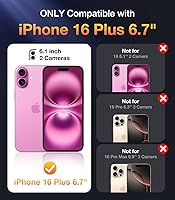 Vista 234 de Diaclara - Funda diseñada para iPhone 15 Plus de 6.7 pulgadas, transparente, cuerpo completo, con protector de pantalla, resistente de protección