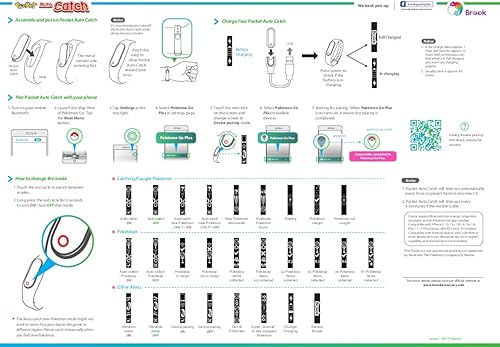 Miniatura 8 de Brook Pocket - Pulsera de captura automática compatible con Poke mon Go Plus para atrapar Poke mon con llavero Gam3Gear