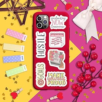 BulbaCraft Motivational Stickers for Adults - Goal Getter Party Favors & Decorations, Waterproof Vinyl Inspirational Decals for Water Bottle, Laptop, Gifts for Women & Men