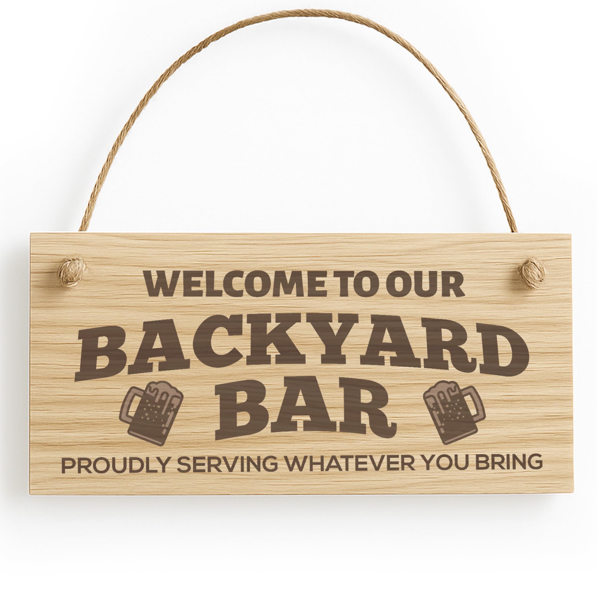 Red Ocean Bar Sign Funny Hanging Wall Sign BACKYARD BAR Sign Welcome Bar Sign Home Decor
