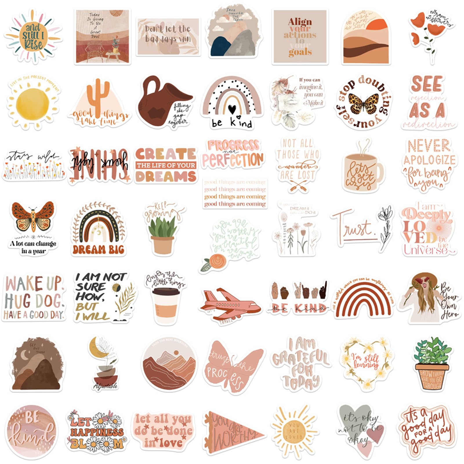 50 Sheets Inspirational Laptop Decal Decorative Scrapbooking Motivational