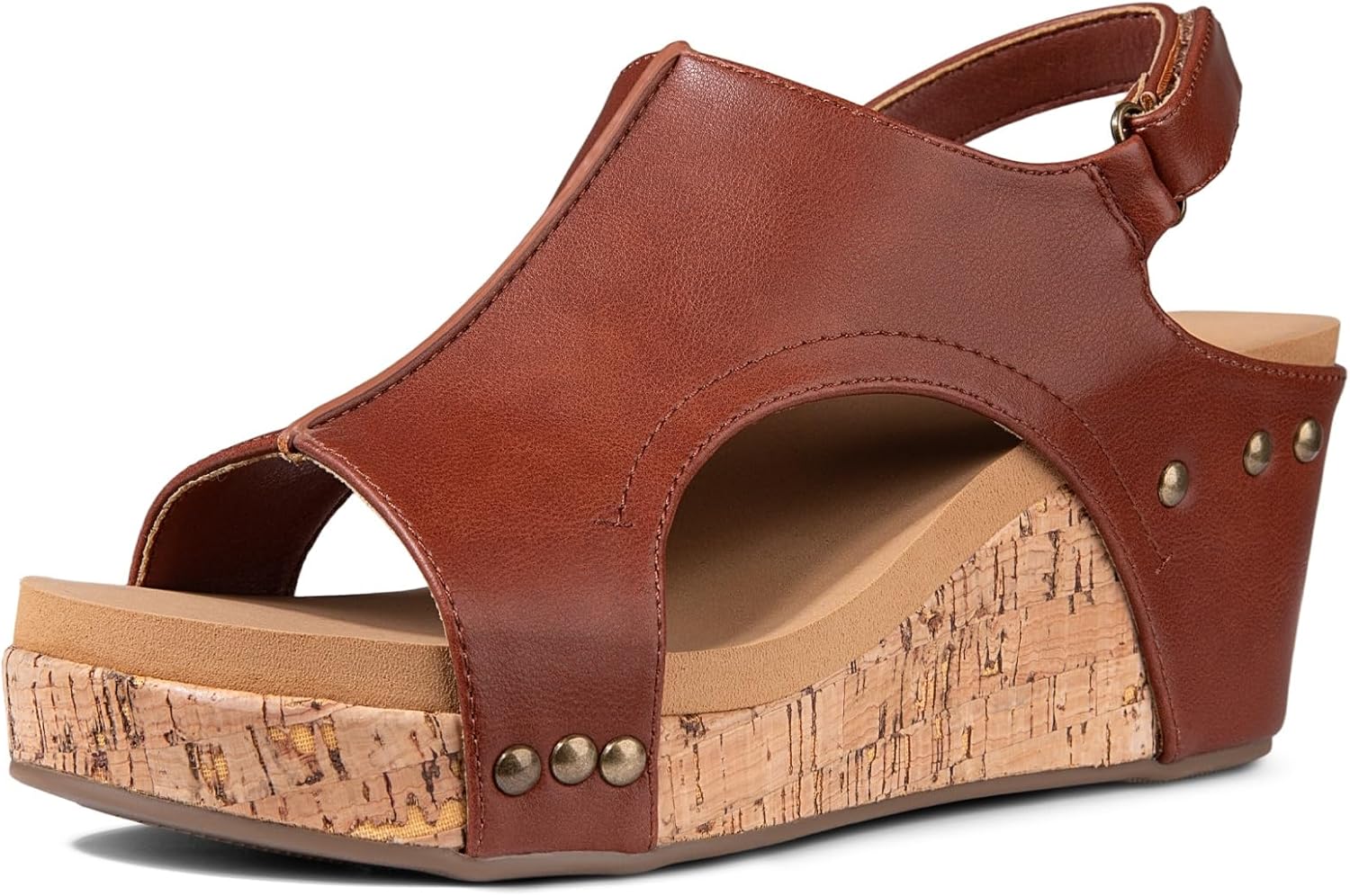 PARTY Women's Wedge Sandals With Buckle Ankle Strap for Dressy Summer