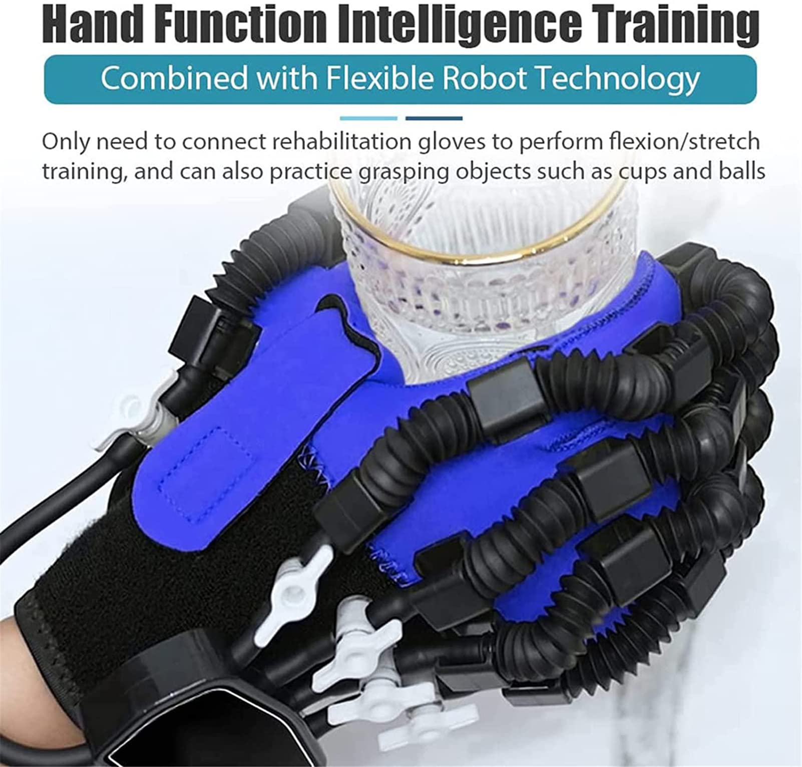 Guantes De Robot De Rehabilitación, con Entrenamiento De Un Solo Dedo Y Modo De Espejo, Órtesis De Rehabilitación De Entrenamiento De Dedos para La Recuperación De La Función De La Mano