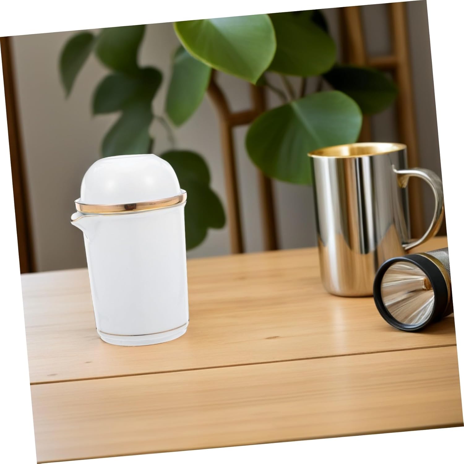 Luxshiny 携帯用セ 茶具 急須と茶杯付き 製 保温性に 洗浄可能な茶杯