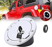 Vista 13 de Cubierta de Puerta de Combustible JeCar Tapa de Gasolina con Candado para Jeep Wrangler JK y Unlimited 2007-2018