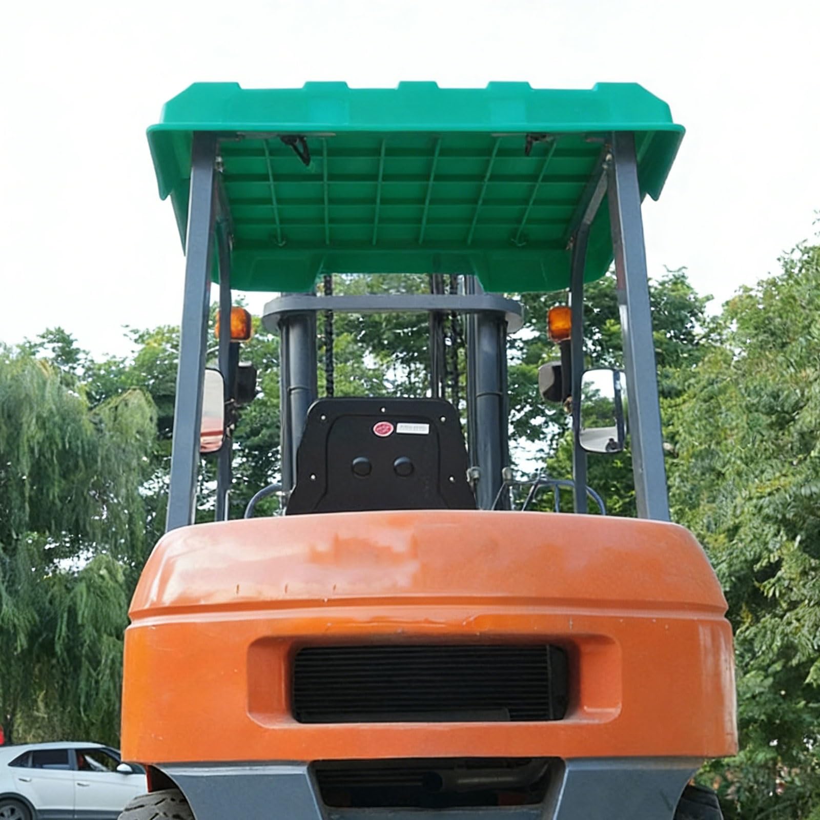 OWOHYG Tractor Canopy Cool Top Mower Canopy Made Of Pvc-U Material All-Weather Suitable Reduce Heat And Glare 110Cm X 120Cm Easy Access Weatherproof Tractor Roof Canopy.Green