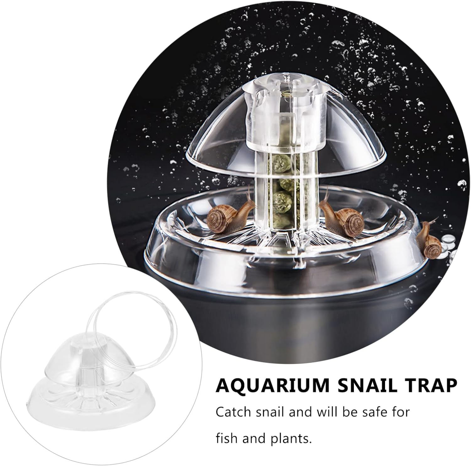 ULTECHNOVO Aquarium Clear Plastic Snai for Water Fish Tank Aquarium (6X6X4cm, 2pcs) - Image 5