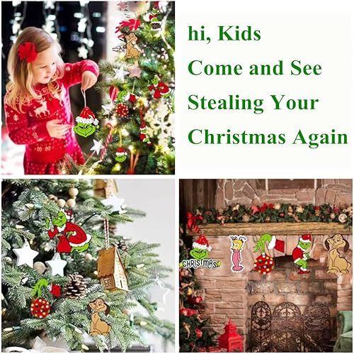 Miniatura 3 de 24 decoraciones para árbol de Navidad adornos colgantes para árbol de Navidad regalos de Navidad medias para fiesta de cumpleaños vacaciones en