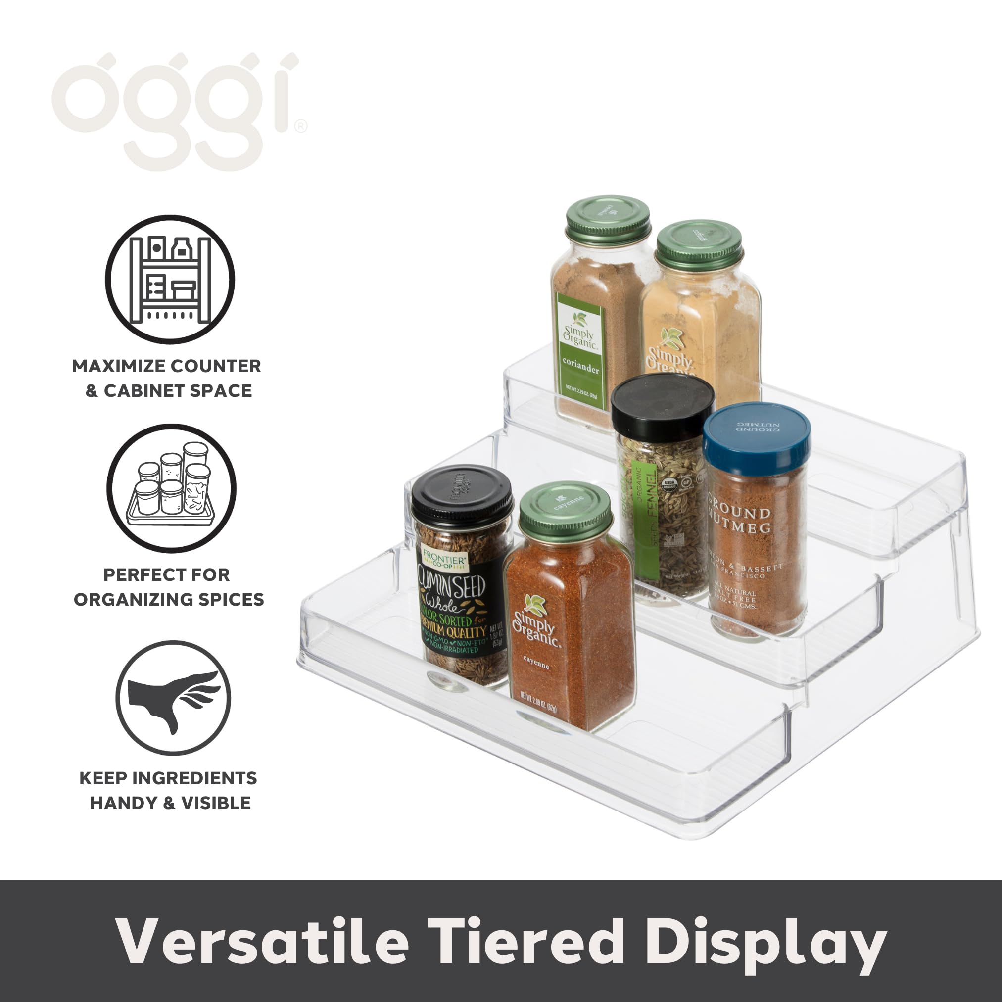 Amazon.com: Oggi 3 Tier Spice Organizer & Pantry Storage- For