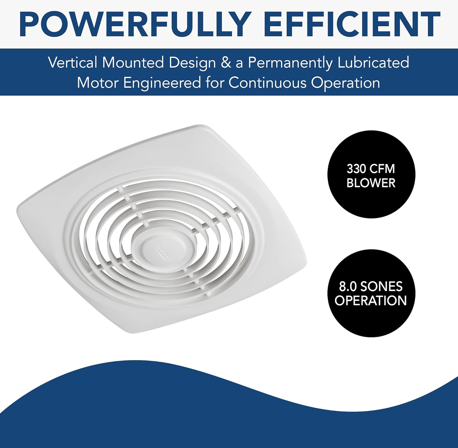 One-Day Sale: Up to 60% Off Broan-NuTone 504 Ventilation Fan, 10-Inch 350 CFM 6.5 Sones, White