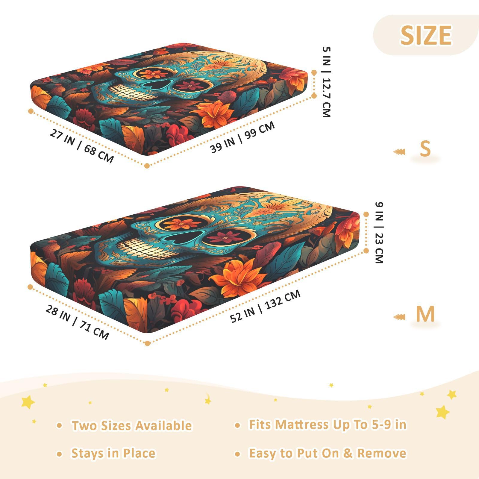 CráNeos Cian Amarillo Flor Rosa Sábana de Cuna para Niños Pequeños,Sábanas de Algodón Suave para Bebés Aptas para Colchón Corralito