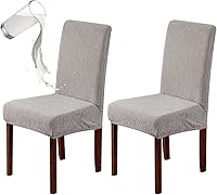 Vista 27 de Genina Fundas impermeables para sillas Parsons de comedor, fundas elásticas para sillas Parsons para comedor, cocina, funda protectora para silla