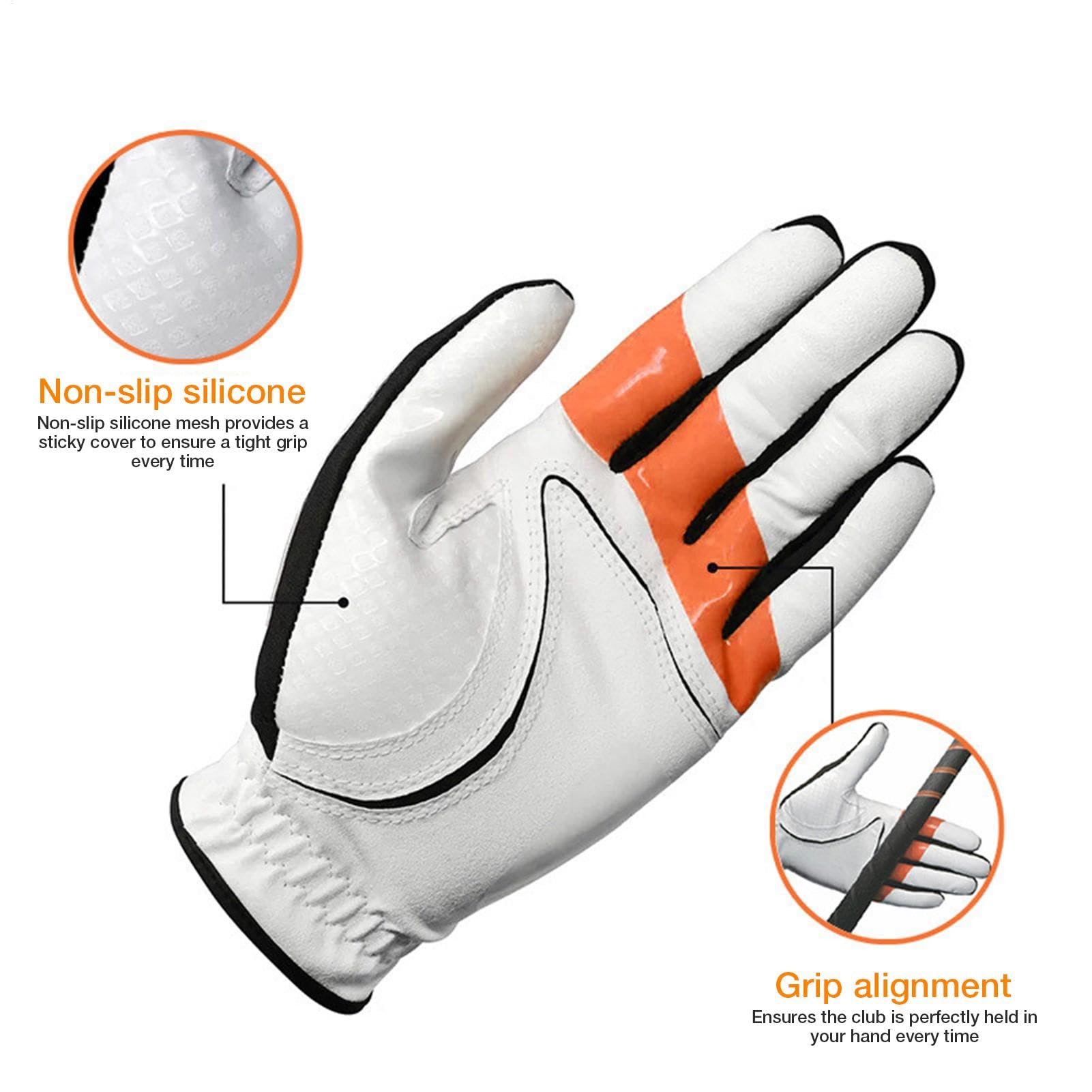 Herren-Golfhandschuhe, linke Hand, Golf-Trainingshandschuhe, Golf-Trainingshandschuhe, Grifftrainer-Handschuhe, linke Hand, Golfschwung-Korrekturhilfe, starke Golfhandschuhe
