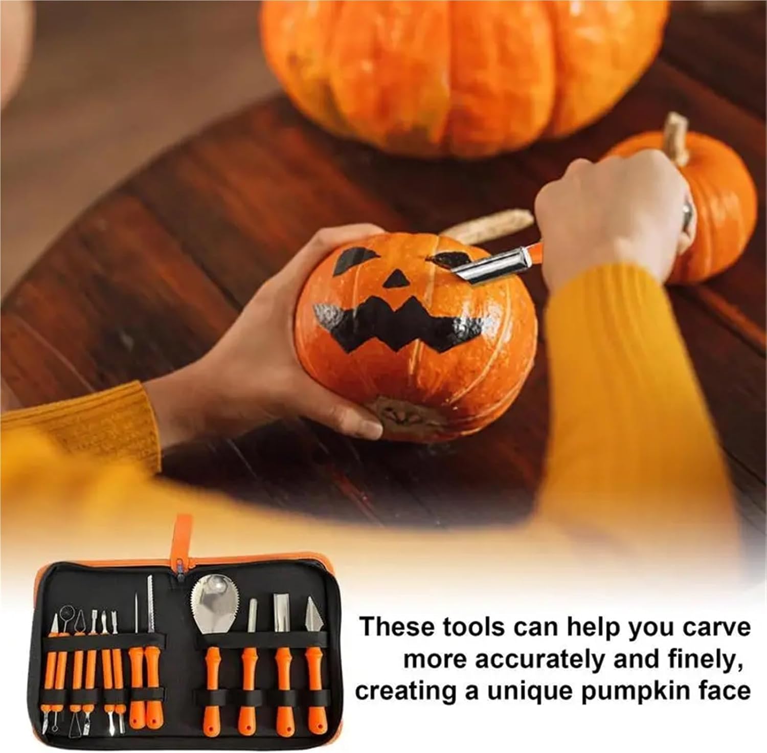 Halloween Pumpkin Carving Kit Sculpting Tools Fine Engraving Tool For Creating Details(4set)
