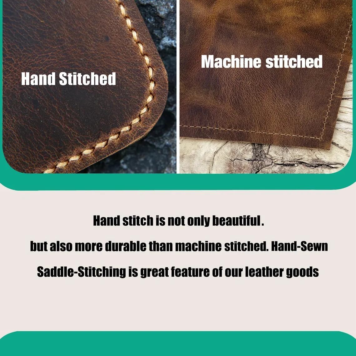 A5 Leather Notebook Cover, Hand Stitched Leather Planner Organizer, Refillable Journal Case, Personalized Gift for Writers U08-A505LC