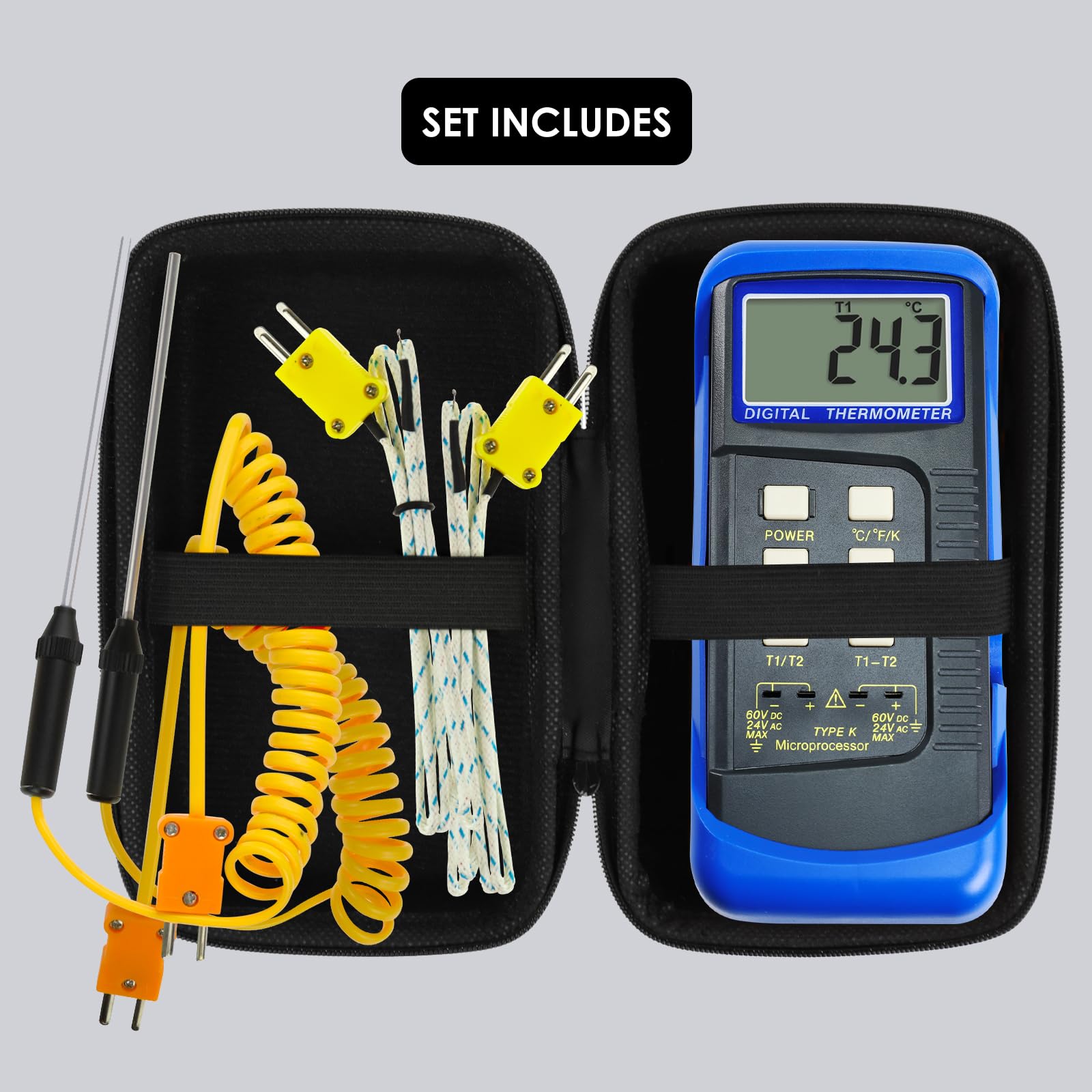 Digitale thermometer voor industrie en installatie