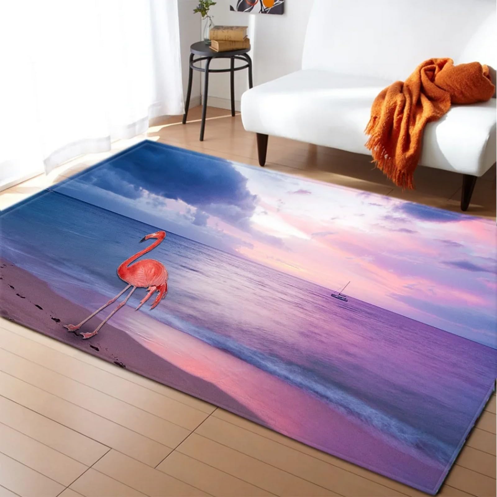Tapis de salon art déco moderne 180x280 cm en polyester et caoutchouc 3D