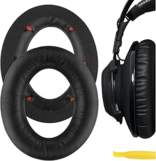 Geekria QuickFit Replacement Ear Pads for HyperX Cloud Revolver/Revolver S Gaming Headphones Ear Cushions, Repair Parts (Black)