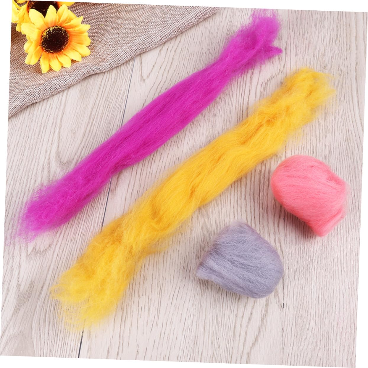 Nadel Filzset mit Farben Wollfilz Filzvlies und Filzfaservlies für DIY-filzstempel Hand-DIY Projekte Wollgarn zum Filzen Zufällige Farbe