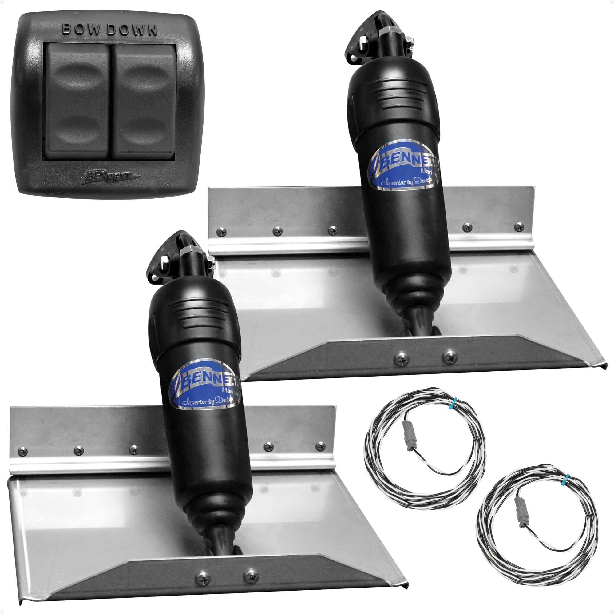 Electric Trim Tab System 12" x 9", Complete Kit 12V