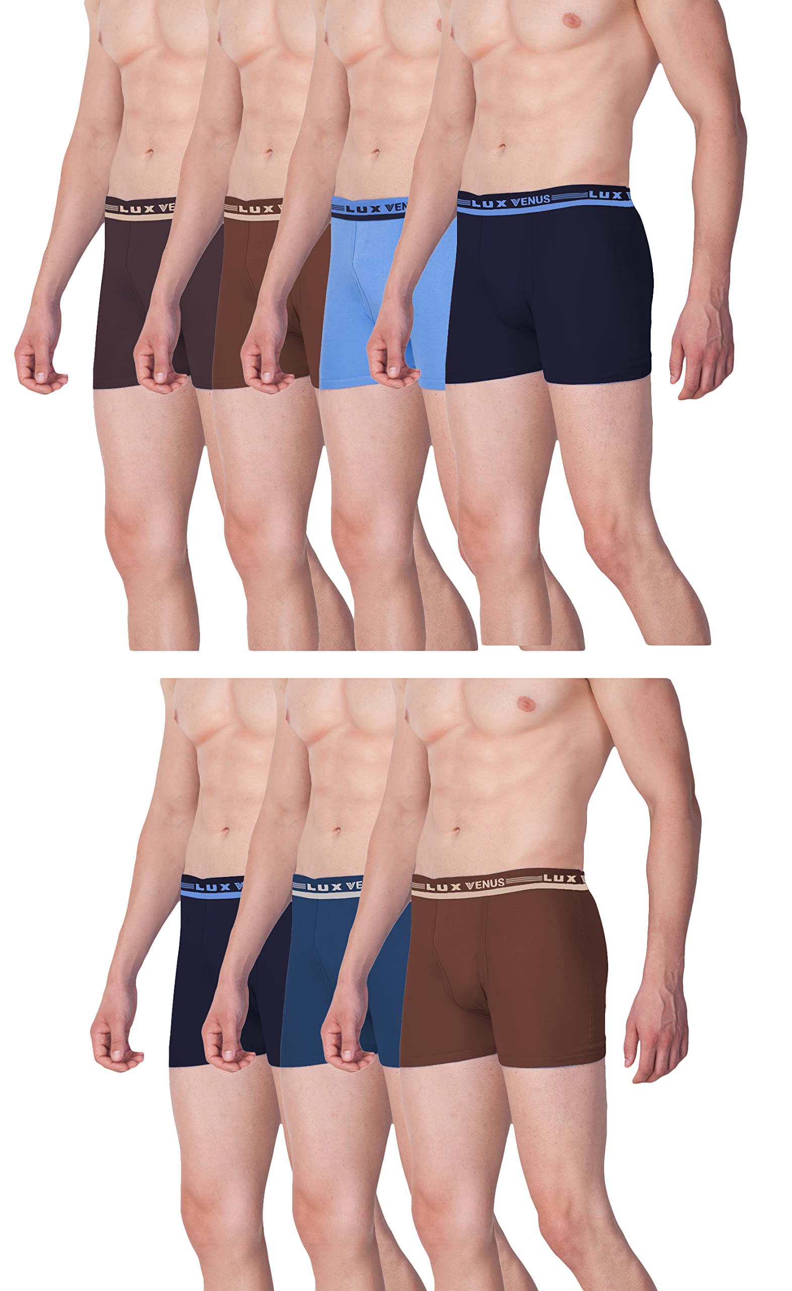 lux venus Men's Cotton Classic Modern Solid Trunks-picture-19