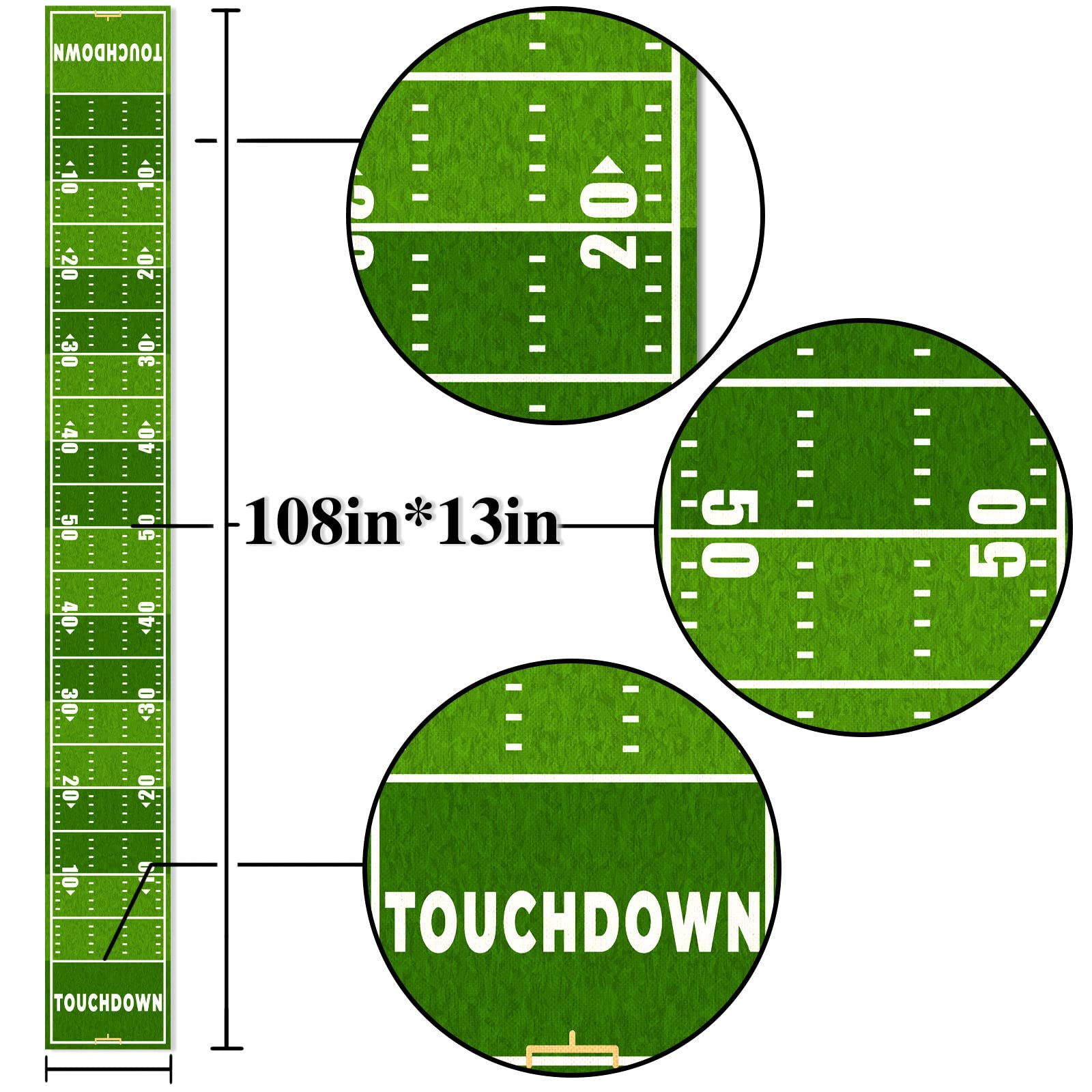 Nepnuser Chemin De Table De Terrain De Football Américain - Décoration De Fête D'anniversaire - Décoration De