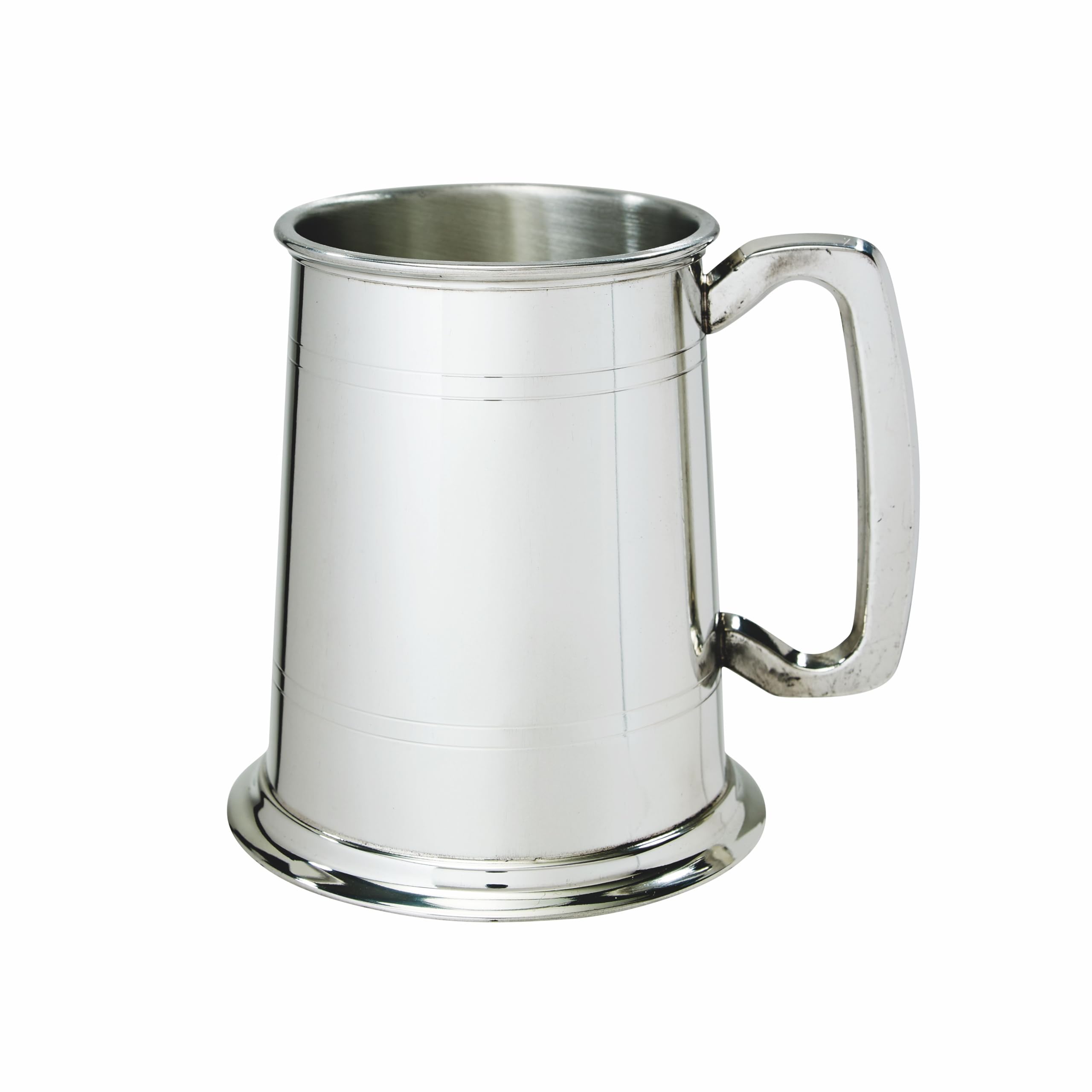 Wentworth Pewter - Chope de bière en étain avec double ligne, verre à bière en coffret cadeau, fête des pères, cadeau d’anniversaire, de mariage, gravure possible