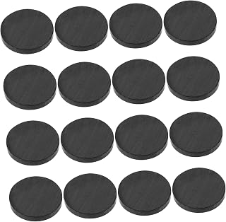HOMSFOU 10 Redondos Pequeños De Repuesto con Puntos Magnéticos para Nevera Taquilla Oficina Color Negro