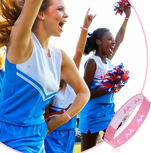 Miniatura 7 de WWJD - Paquete de pulseras para niñas adolescentes, 12 pulseras ajustables de letras rosas W.W.J.D. Regalos de alegría a granel para equipo, regalos