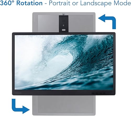 Miniatura 5 de Mount-It! Soporte de montaje para monitor de cubículo de oficina, soporte VESA, abrazadera ajustable para pantalla de 17 a 32 pulgadas, gancho